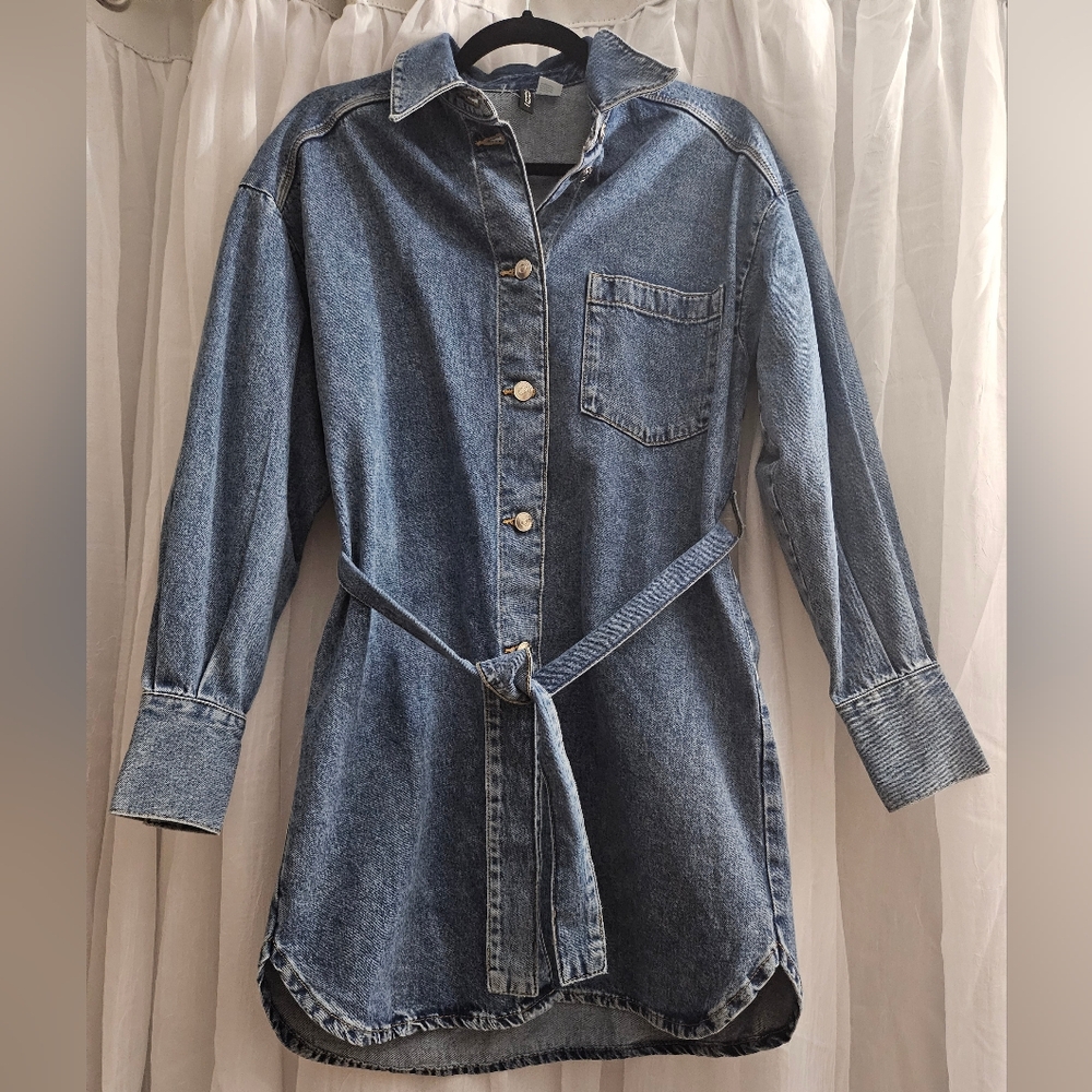 H&M Denim Tie Belt Dress